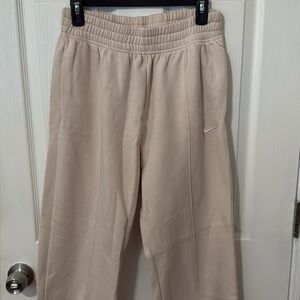 Nike Cream Joggers Soft Cotton Blend Elastic Waist